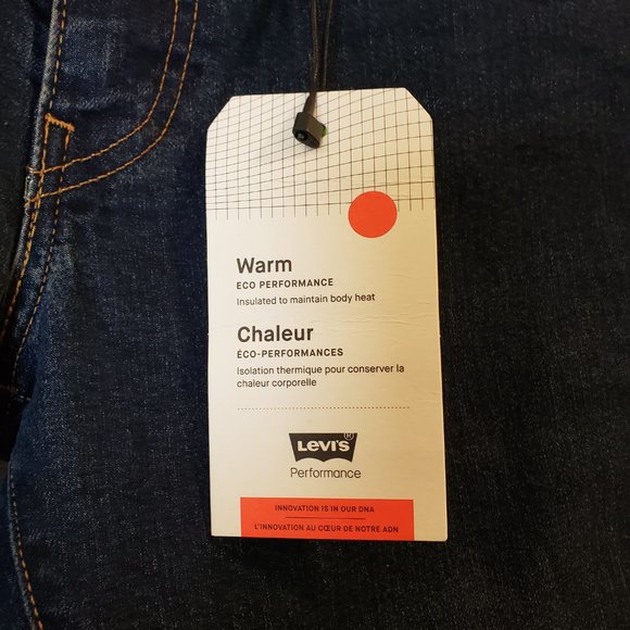 Levi’s 511 Slim Insulated Dark Wash Jeans 30 30 NWT - Picture 4 of 10